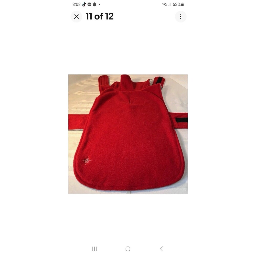 Good2go Fleece  Dog Coat Reversible, Red + Gray, 2X-3XL, Used good condition